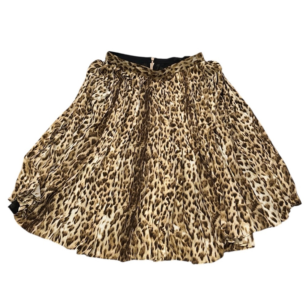 JCREW PLEATED ANIMAL PRINT MOBWIFE VIBE LEOPARD CHEETAH MIDI SKIRT 4 - Picture 2 of 10